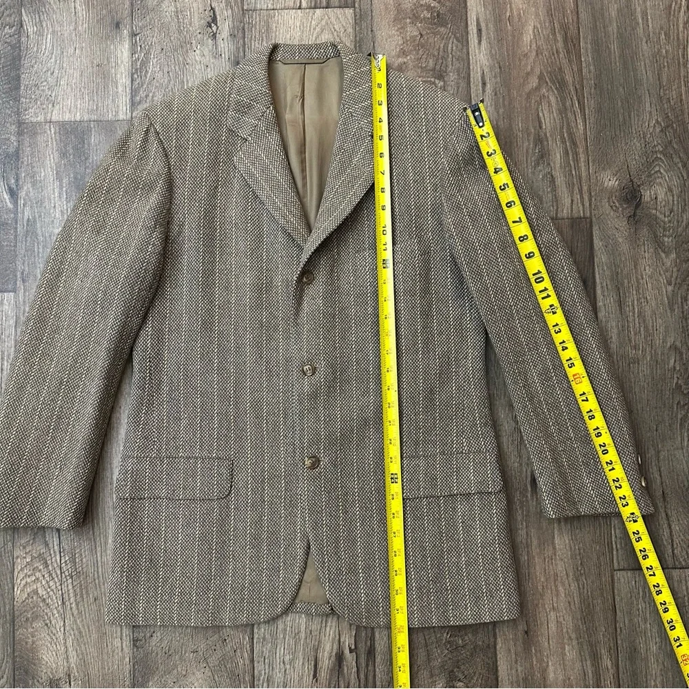 The Andover Shop Men’s Suit Blazer Striped Brown Tan